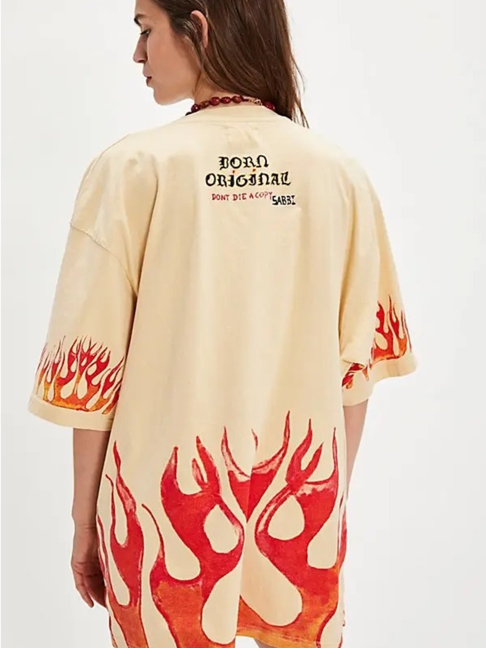 🔥 NWOT | Free People SABBI | SOLD OUT | "Flaming Cowboy" t-shirt | size XS - Picture 2 of 8